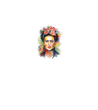 Frida Kahlo model alb pe tricou