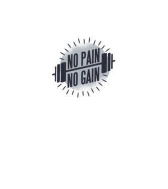 No pain no gain round model roșu pe tricou