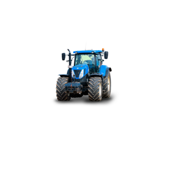 TRACTOR model alb pe tricou
