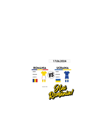 ROU-UKR euro 2024 calendar model negru pe tricou