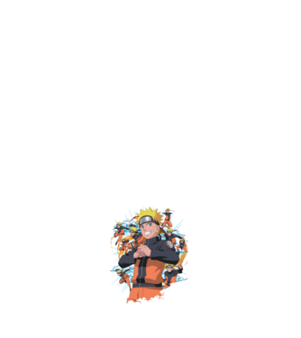 NARUTO model alb pe tricou