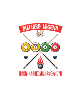 Billiard legend born in 1963 model alb pe tricou