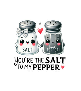 Salt to my Pepper model alb pe tricou