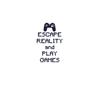 Escape reality model alb pe tricou