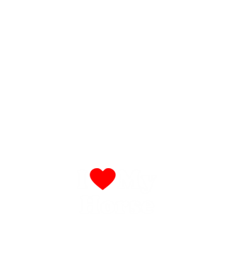 i ove my horse model negru pe tricou