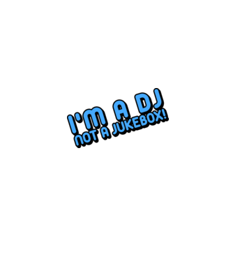 'I''m a dj, not a jukebox!' model alb pe tricou