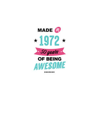 MADE in 1972 model alb pe tricou