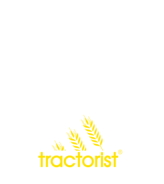 tractorist model alb pe tricou
