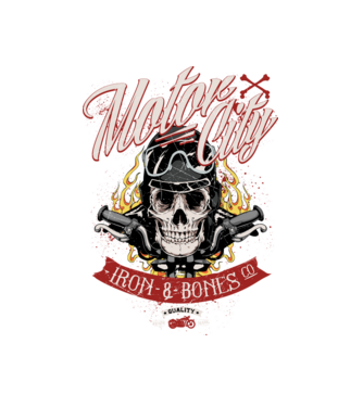 Motor City model alb pe tricou