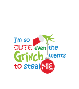 So cute Grinch model alb pe tricou