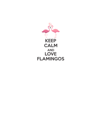 KEEP CALM and love flamingos dark model alb pe tricou