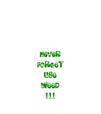 Weed model alb pe tricou