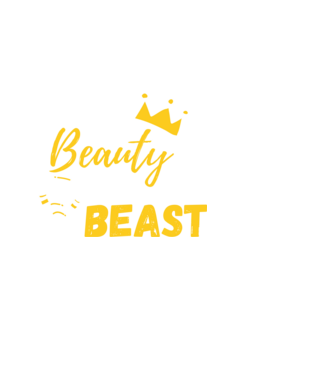 Wake Up Beauty Time To Beast model negru pe tricou