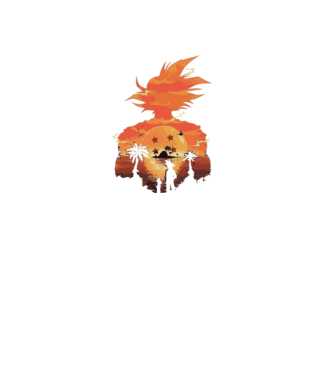 goku sunset 2 model negru pe tricou