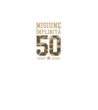 Misiune împlinită 50 model negru pe tricou