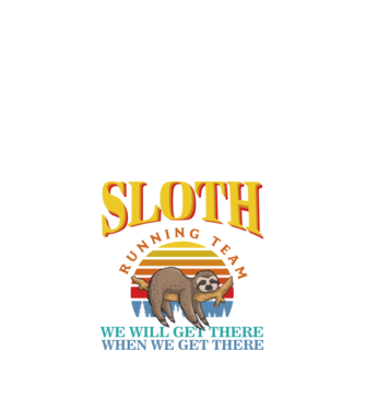 SLOTH running team model negru pe tricou