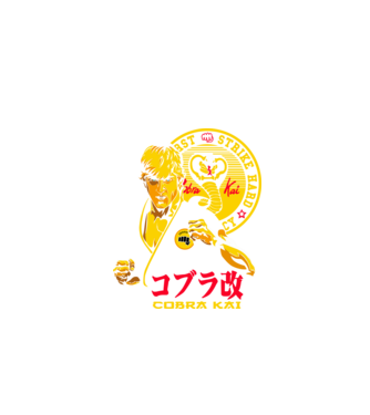 cobra kai poster model negru pe tricou