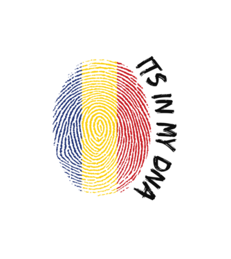 România fingerprint model alb pe tricou