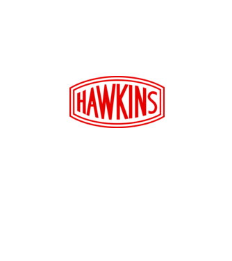 hawkins stranger things model albastru jeanși pe tricou