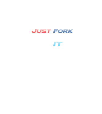 Just Fork It model negru pe tricou