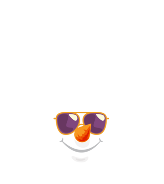 Snowman face model negru pe tricou