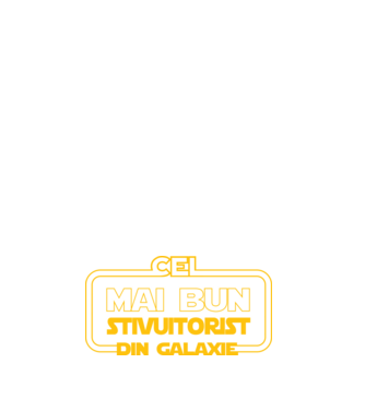 Cel mai bun stivuitorist din galaxie model negru pe tricou