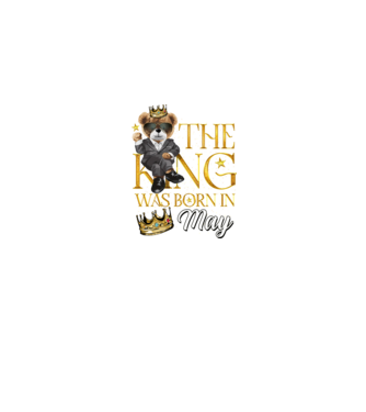 The king was born int MAY model albastru jeanși pe tricou