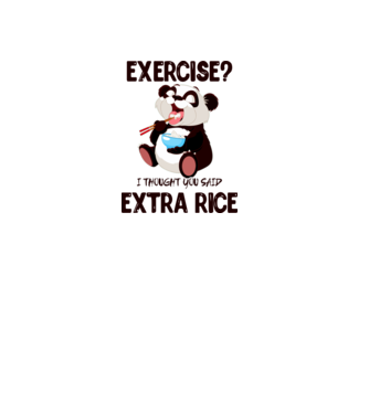Exercise panda model alb pe tricou