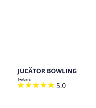 evaluare: jucător bowling de 5 stele model negru pe tricou