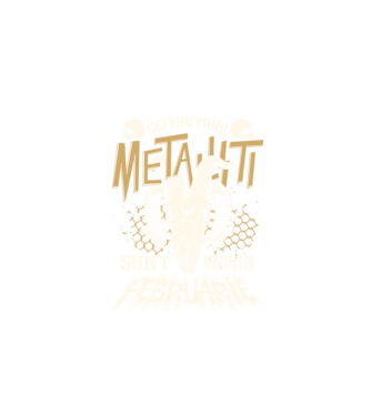Cei mai mari metaliști sunt născuți în februarie. model negru pe tricou