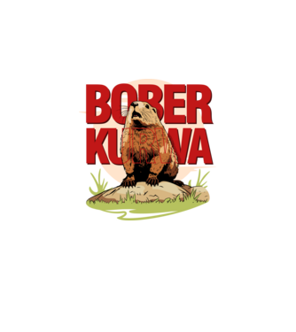 BOBER model alb pe tricou