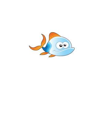 Fish model alb pe tricou