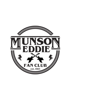eddie munson fan club est 1983 model alb pe tricou