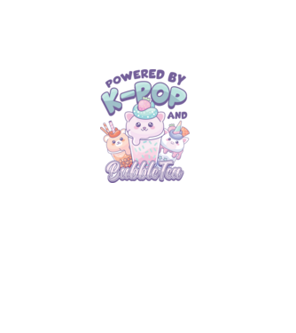 K-POP BUBBLE TEA model alb pe tricou