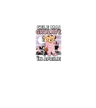 RETRO teddy fetişcană APRILIE model negru pe tricou