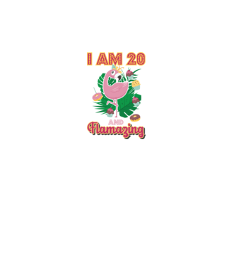 FLAMAZING Birthday 20 Years old model alb pe tricou