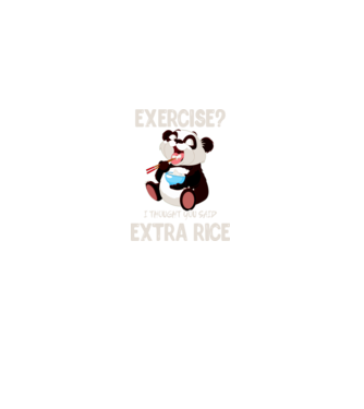 Exercise panda light model negru pe tricou