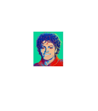 Micheal Jackson Art model alb pe tricou