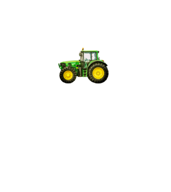 TRACTOR model alb pe tricou
