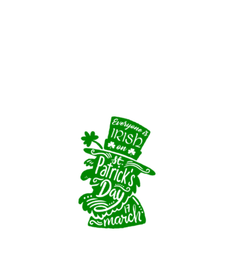 Everyone is irish leprechaun model alb pe tricou