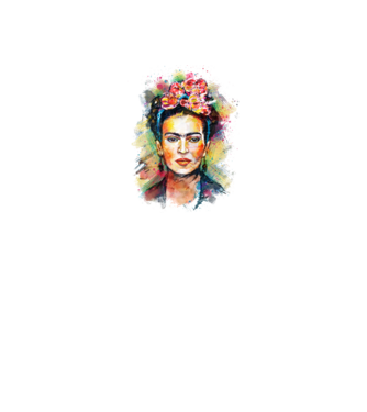 Frida Kahlo model alb pe tricou