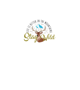 Stay wild Cerb model alb pe tricou