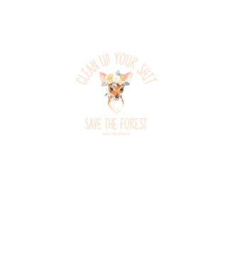 Clean up your shit model turcoaz pe tricou