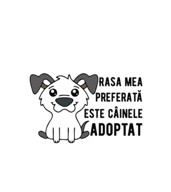 Rasa mea preferată este câinele adoptat model verde de măr pe tricou
