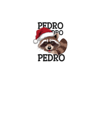 Pedro pedro xmas model alb pe tricou