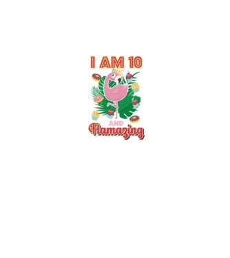 FLAMAZING Birthday 10 Years old model alb pe tricou