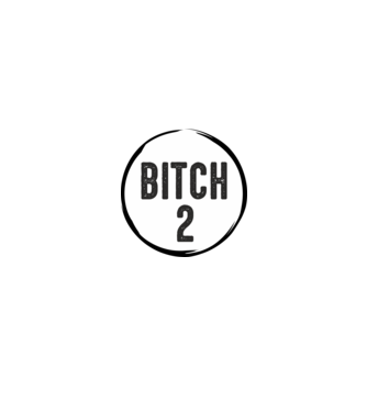 BITCH 2 model alb/roșu pe tricou