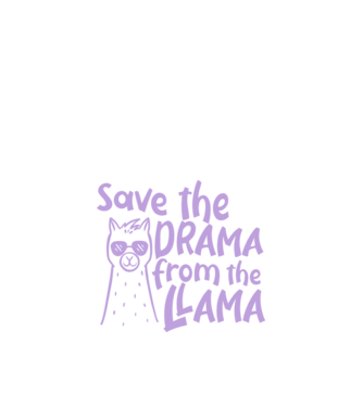 Save the drama from the llama model negru pe tricou