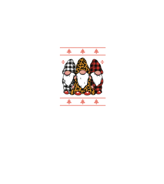 Ugly sweater gnomes model albastru jeanși pe tricou