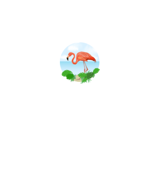 Flamingo model alb pe tricou
